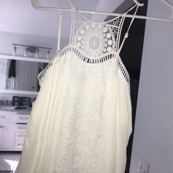 White with lace long dress - Picture 5 of 6